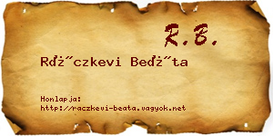 Ráczkevi Beáta névjegykártya